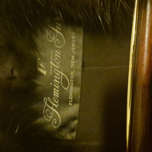 Sheared Mink with fox collar Fur Coat - Picture 6 of 6